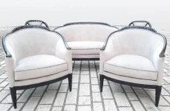 Pamono Art Deco Living Room Set, 1925, Set of 5 Online