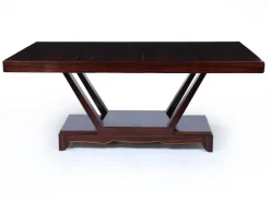 Pamono Art Deco Macassar Ebony Dining Table with End Drawers, 1930 Clearance