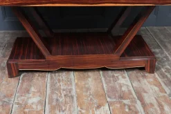 Pamono Art Deco Macassar Ebony Dining Table with End Drawers, 1930 Clearance