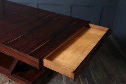 Pamono Art Deco Macassar Ebony Dining Table with End Drawers, 1930 Clearance