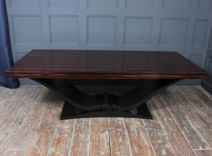 Pamono Art Deco Macassar Ebony 14-Seater Dining Table, 1930 Clearance