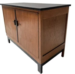 Pamono Art Deco Modern Sideboard with Black Lacquered Top, 1930s Hot