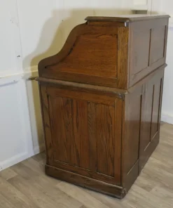 Pamono Art Deco Oak Roll Top Desk, 1890s Sale