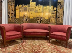 Pamono Art Deco Period Living Room Sofa and Armchairs, Set of 3 Discount