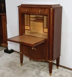 Pamono Art Deco Precious Wood Secretary by Jules Leleu for Maison Leleu, 1940s Hot
