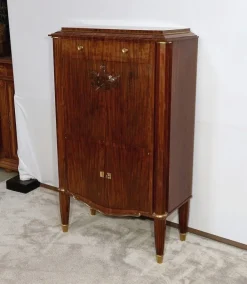 Pamono Art Deco Precious Wood Secretary by Jules Leleu for Maison Leleu, 1940s Hot