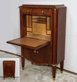 Pamono Art Deco Precious Wood Secretary by Jules Leleu for Maison Leleu, 1940s Hot