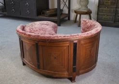 Pamono Art Deco Rognon Sofa in Mahogany Veneer, 1930s