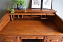 Pamono Art Deco Roller Shutter Secretaire in Oak