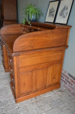 Pamono Art Deco Roller Shutter Secretaire in Oak