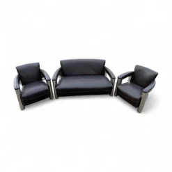 Pamono Art Deco 2-Seater Sofa and Club Armchairs, Set of 3 Outlet