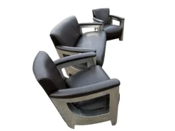 Pamono Art Deco 2-Seater Sofa and Club Armchairs, Set of 3 Outlet