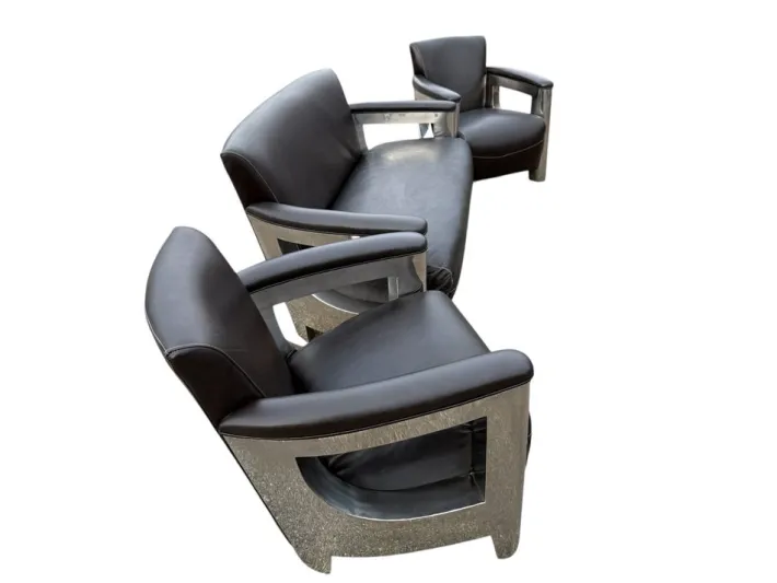 Pamono Art Deco 2-Seater Sofa and Club Armchairs, Set of 3 Outlet