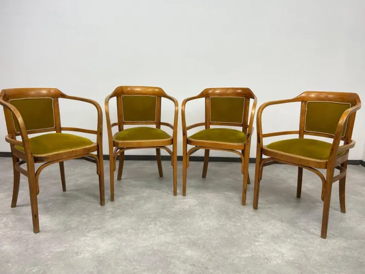 Pamono Art Deco Seating Group by Otto Wagner, 1890s, Set of 5 Discount