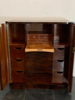 Pamono Art Deco Secretaire in Feather Mahogany Discount