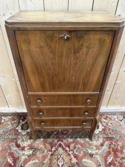Pamono Art Deco Secretary in Walnut Veneer New