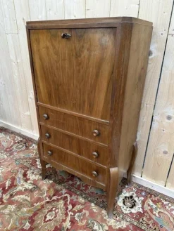 Pamono Art Deco Secretary in Walnut Veneer New
