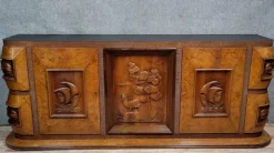 Pamono Art Deco Sideboard in Burl and Carved Wood, Pier Luigi Colli, 1920s Discount