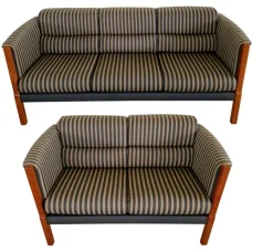Pamono Art Deco Sofas with Double and Triple Seating, Set of 2 Outlet