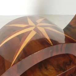 Pamono Art Deco Style Console Table with Various Types of Inlaid Wood, 1980s