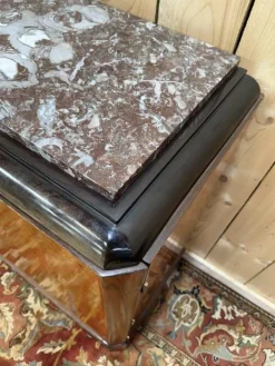 Pamono Art Deco Style Sideboard in Amboyna Burl and Marble Discount