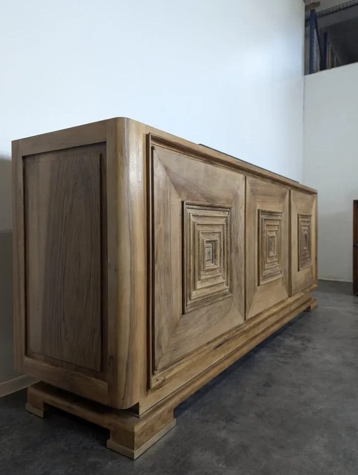 Pamono Art Deco Style Walnut Sideboard attributed to Maxime, 1940s Outlet