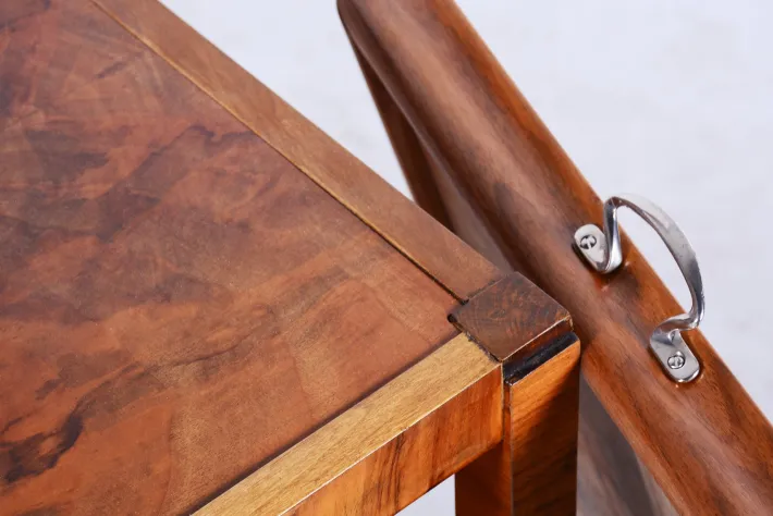 Pamono Art Deco Trolley in Walnut, 1930s Best