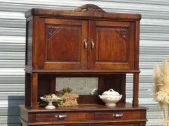 Pamono Art Deco Two-Part Walnut Buffet, 1940s New