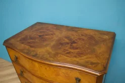 Pamono Art Deco Walnut and Walnut Veneer Chest of Drawers, 1950s Clearance