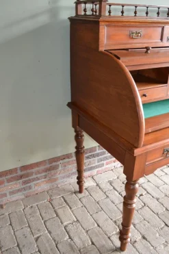 Pamono Art Deco Walnut Cylinder Desk Sale