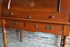 Pamono Art Deco Walnut Cylinder Desk Sale