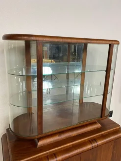 Pamono Art Deco Walnut Showcase, 1930s Clearance