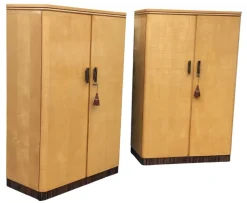 Pamono Art Deco Wardrobes, 1930s, Set of 2