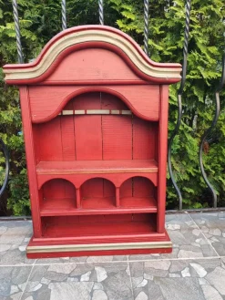 Pamono Art Deco Wooden Cabinet with Painted Floral Sides, 1940s-1950s Best