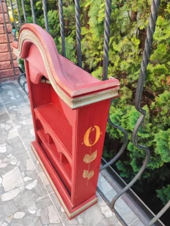 Pamono Art Deco Wooden Cabinet with Painted Floral Sides, 1940s-1950s Best