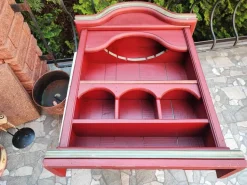 Pamono Art Deco Wooden Cabinet with Painted Floral Sides, 1940s-1950s Best