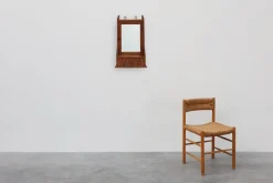 Pamono Art Deco Wooden Shaving Cabinet with Beveled Mirror, France, 1920s Online