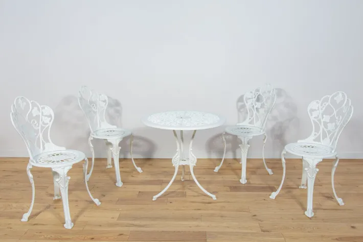 Pamono Art Nouveau Aluminum Garden Chairs, 1950s, Set of 5 Best