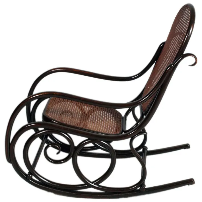 Pamono Art Nouveau Beech and Woven Rocking Chair by Jacob & Josef Kohn, 1910s Best