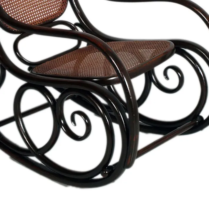 Pamono Art Nouveau Beech and Woven Rocking Chair by Jacob & Josef Kohn, 1910s Best