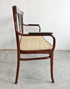 Pamono Art Nouveau Bench in Bentwood with Cane Seat, Austria, 1890s Discount