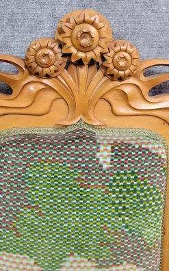 Pamono Art Nouveau Bench in the style of Alfonce Mucha, 1900s Best