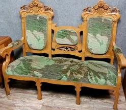 Pamono Art Nouveau Bench in the style of Alfonce Mucha, 1900s Best