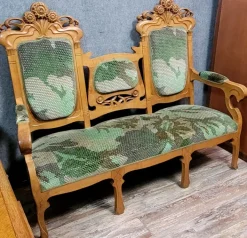 Pamono Art Nouveau Bench in the style of Alfonce Mucha, 1900s Best