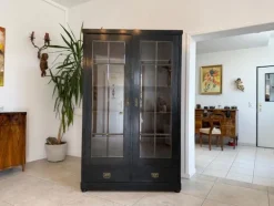 Pamono Art Nouveau Black Display Cabinet Online