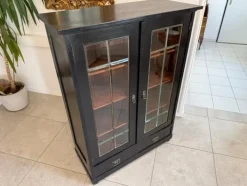 Pamono Art Nouveau Black Display Cabinet Clearance