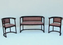 Pamono Art Nouveau Chairs and Sofa by Josef Hoffmann for Thonet, Set of 3 Sale