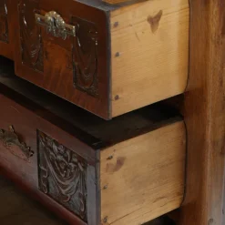 Pamono Art Nouveau Chest of Drawers with Marble Top & Beveled Mirror, 1900s Sale