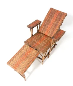 Pamono Art Nouveau Childrens Folding Deck Chair or Lounge Chair in Rattan, 1900s Online
