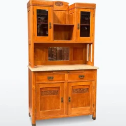 Pamono Art Nouveau Cupboard with Marble Top and Mirror, 1910s Outlet
